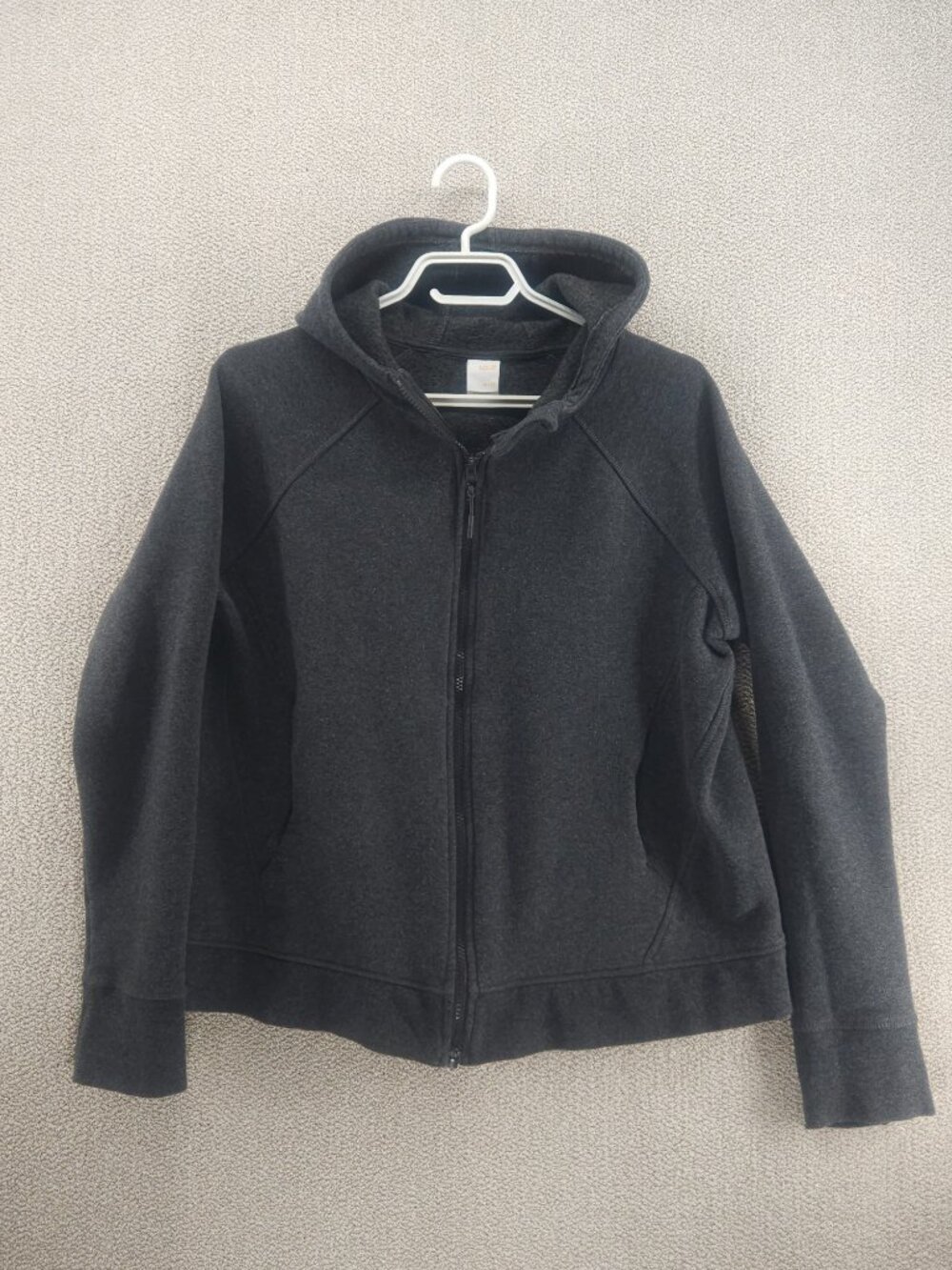Lolë Charcoal Dark Grey Full Zip Fleece Hoodie Sweatshirt